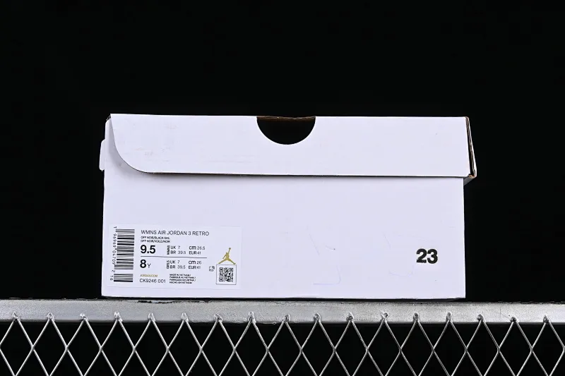 All categories Air Jordan Jordan series basketball shoes Air Jordan 3 L version Air Jordan 3 Retro "Off Noir" AJ3 Joe 3 old black cement CK9246-001